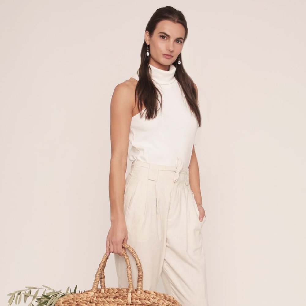Parker Turtleneck Tank | White - Picture 5 of 9